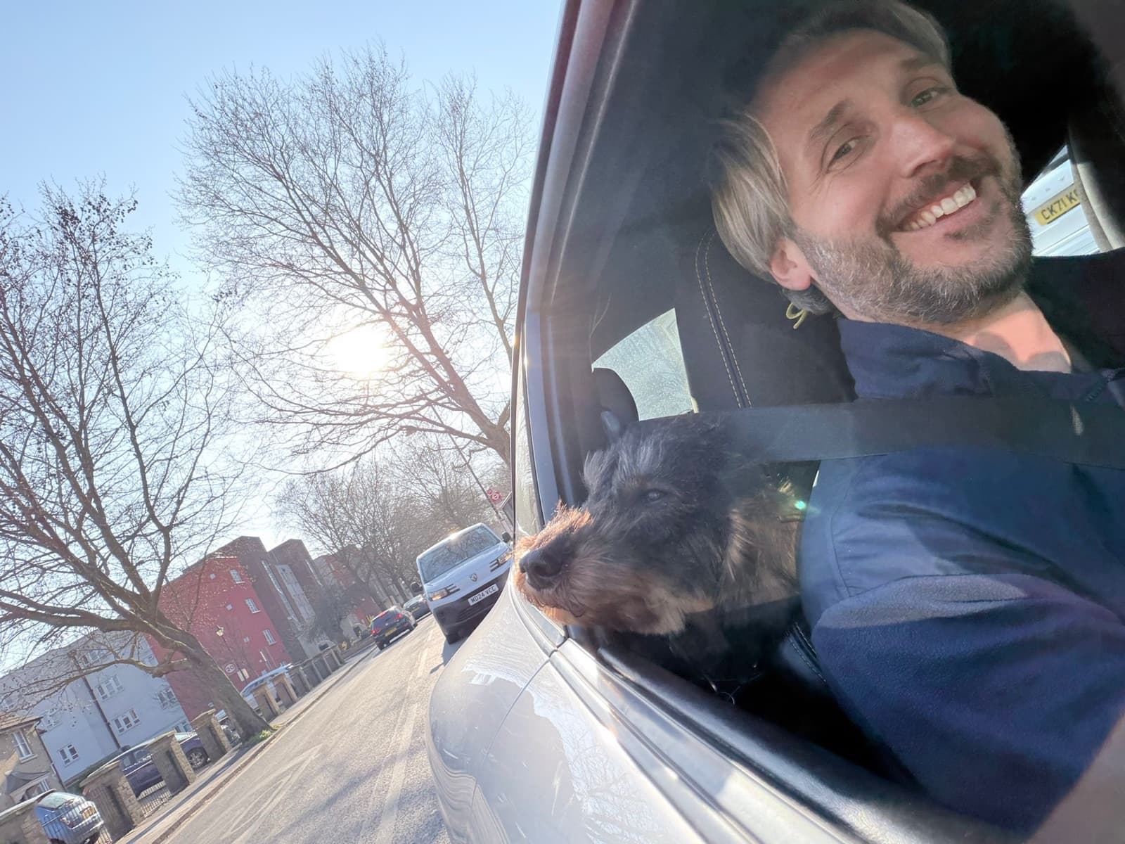 Ben Wood, with Melvin riding shotgun