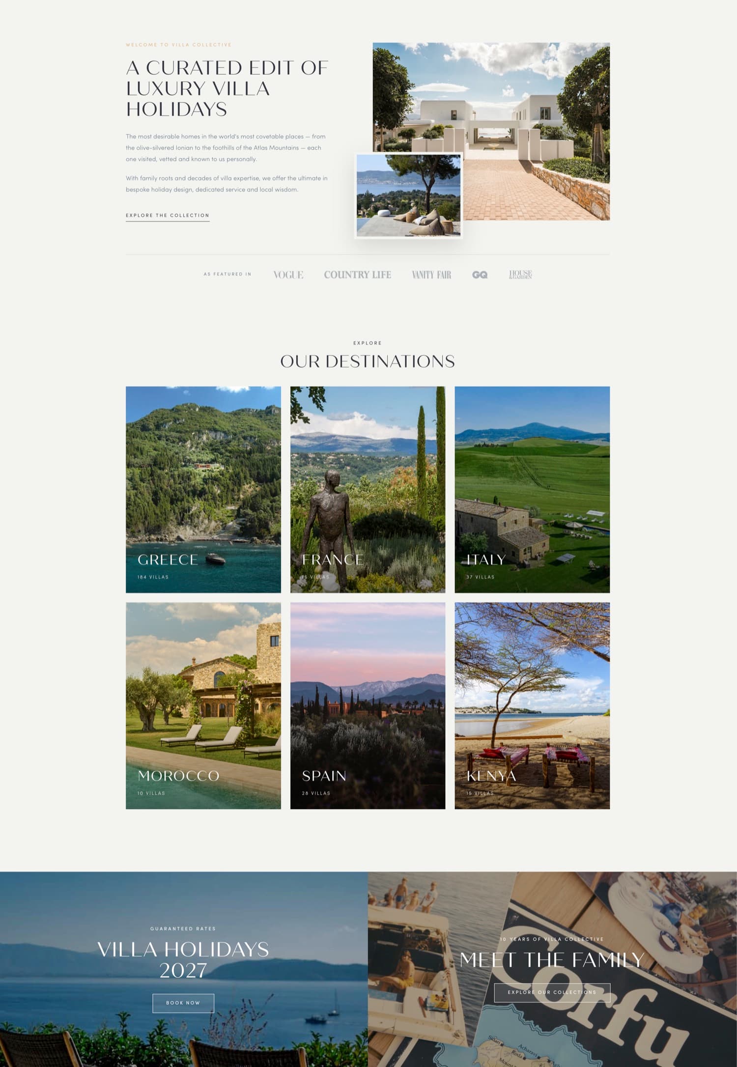 Villa Collective our destinations